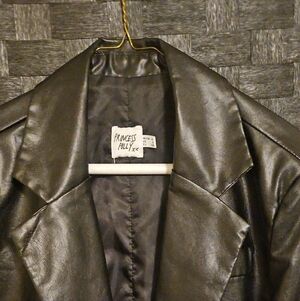 Princess Polly Black Faux Leather Lapel Blazer
